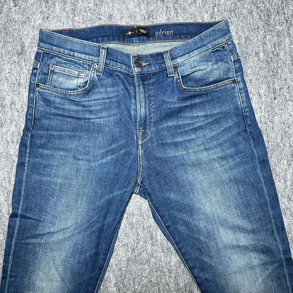 7 For All Mankind Jeans Men 32x33 Blue Adrien Series 7 Med Wash Denim Straight